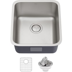 Undermount Single Bowl Kitchen Sink - Front view