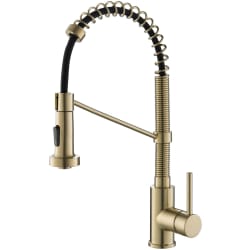 Single Handle Pull Down Commercial Style Kitchen Faucet - Commercial Style 2-Function Single Handle Pull Down Kitchen Faucet in Spot-Free Antique Champagne Bronze view