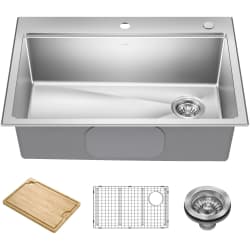 30 Inch Drop In / Top Mount Workstation Single Bowl  - 30 Inch Drop In / Top Mount Workstation Single Bowl view
