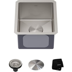 Undermount Single Bowl Bar Prep Kitchen Sink - 13" Undermount Single Bowl 16 Gauge Stainless Steel Bar Kitchen Sink with Accessories view