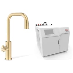 HydroTap Boiling, Chilled for Residential and Small Commercial - Base Module  - HydroTap Boiling, Chilled for Residential and Small Commercial - Base Module with Cube Plus Tap - Brushed Gold view