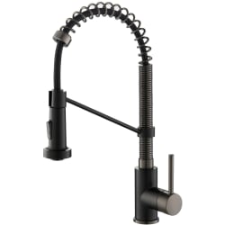 Single Handle Commercial Kitchen Faucet - Commercial Style 2-Function Single Handle Pull Down Kitchen Faucet in Matte Black / Black Stainless view