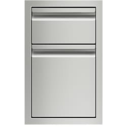 13 Inch Stainless Steel Double Drawer Storage  - 13 Inch Double Drawer Storage view