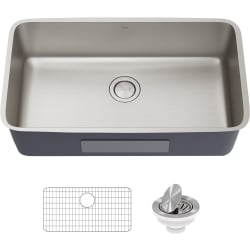 Undermount Single Bowl Kitchen Sink - Front view