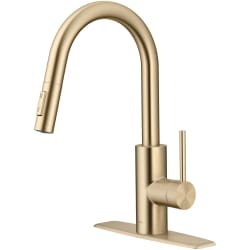 Single Handle Pull Down Kitchen Faucet  - Pull-Down Single Handle Kitchen Faucet with QuickDock Top Mount Installation Assembly in Spot Free Antique Champagne Bronze view