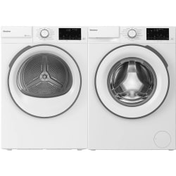 Side-by-Side Front Load Washer and Electric Dryer Set in White - Side-by-Side Washer & Dryer Set view