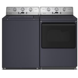 Side-by-Side Top Load Washer and Electric Dryer Set in Midnight Steel - Side-by-Side Washer & Dryer Set with Top Load Washer and Electric Dryer in Midnight Steel view