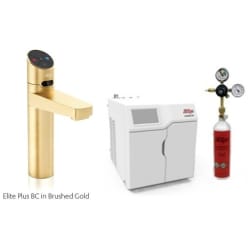 HydroTap Chilled, Sparkling for Residential and Small Commercial - Kitted Base Module  - HydroTap Chilled, Sparkling for Residential and Small Commercial - Kitted Base Module with 1.5 lb CO2 and Regulator with Elite Plus Tap - Brushed Gold view