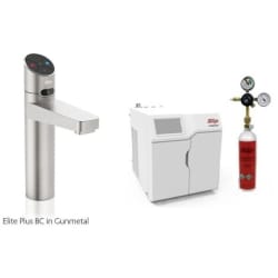 HydroTap Chilled, Sparkling for Residential and Small Commercial - Kitted Base Module  - HydroTap Chilled, Sparkling for Residential and Small Commercial - Kitted Base Module with 1.5 lb CO2 and Regulator with Elite Plus Tap - Gunmetal view
