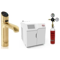 HydroTap Chilled, Sparkling for Residential and Small Commercial - Kitted Base Module  - HydroTap Chilled, Sparkling for Residential and Small Commercial - Kitted Base Module with 1.5 lb CO2 and Regulator with Classic Plus Tap - Brushed Gold view
