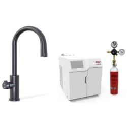 HydroTap Chilled, Sparkling for Residential and Small Commercial - Kitted Base Module  - HydroTap Chilled, Sparkling for Residential and Small Commercial - Kitted Base Module with 1.5 lb CO2 and Regulator with Arc Plus Tap - Matte Black view