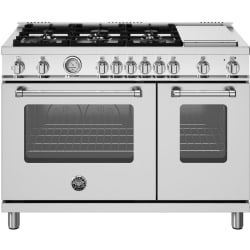 48 Inch Freestanding Gas Range - 48 Inch Freestanding Gas Range with 6 Sealed Burners in Front View view