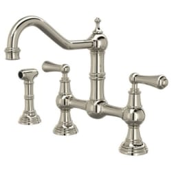 Double Lever Cast Spout Bridge Kitchen Faucet  - Double Lever Cast Spout Bridge Kitchen Faucet view