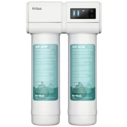 2-Stage Under Sink Water Filtration System  - 2-Stage Under Sink Water Filtration System with Digital Display Monitor view