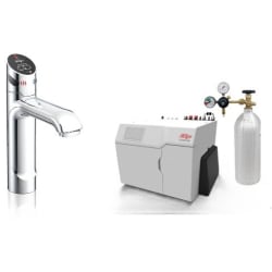 HydroTap Boiling, Chilled, Sparkling for Large Commercial - Kitted Base Module  - HydroTap Boiling, Chilled, Sparkling for Large Commercial - Kitted Base Module with 5 lb CO2 and Regulator with Touch-Free Wave Tap - Bright Chrome view