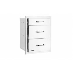 16 Inch Stainless Steel Triple Drawer System  - 16 Inch Stainless Steel Triple Drawer System view