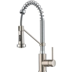 Single Handle Pull Down Commercial Kitchen Faucet  - Commercial Style 2-Function Single Handle Pull Down Kitchen Faucet in Spot-Free Stainless Steel / Chrome view