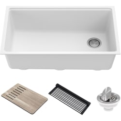 33 Inch Undermount Workstation Single Bowl Kitchen Sink - 33 Inch Undermount Workstation Single Bowl Kitchen Sink with Accessories view