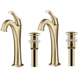Single Handle Vessel Bathroom Faucet - Single Handle Vessel Bathroom Faucet with Pop Up Drain view