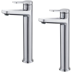 Single Handle Vessel Bathroom Faucet  - Single Handle Vessel Bathroom Faucet in Chrome (2-Pack) view