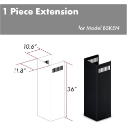 36 Inch Chimney Extension for 9 ft. to 10 ft. Ceilings - Chimney Extension view