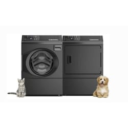 Side-by-Side Front Load Washer and Electric Dryer Set in Black - Side-by-Side Front Load Washer and Electric Dryer Set in Black view