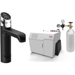 HydroTap Boiling, Chilled for Large Commercial - Base Module  - HydroTap Boiling, Chilled for Large Commercial - Base Module with Touch-Free Wave Tap - Matte Black with Chrome Accents view