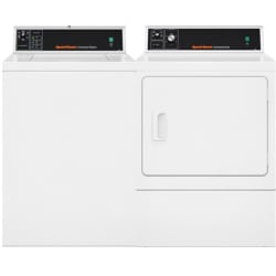 Side-by-Side Top Load Washer and Electric Dryer Set in White - Side-by-Side Washer & Dryer Set with Top Load Washer & Electric Dryer in White view