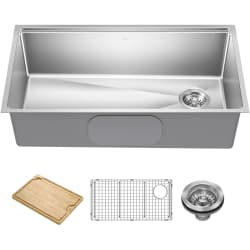 32 Inch Undermount Workstation Single Bowl Kitchen Sink  - 32 Inch Undermount Workstation Single Bowl Kitchen Sink view