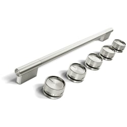 Handle and 5pc Knob Hardware Accessory Kit for Slide-In Convection Range: Stainless Steel - Handle Kit for Range view