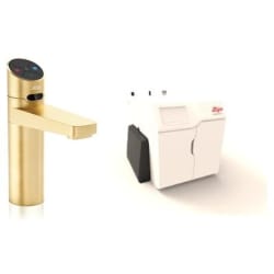 HydroTap Chilled, Sparkling for Large Commercial - Kitted Base Module  - HydroTap Chilled, Sparkling for Large Commercial - Kitted Base Module with 5 lb CO2 and Regulator with Elite Plus Tap - Brushed Gold view
