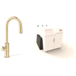 HydroTap Chilled, Sparkling for Large Commercial - Kitted Base Module  - HydroTap Chilled, Sparkling for Large Commercial - Kitted Base Module with 5 lb CO2 and Regulator with Arc Plus Tap - Brushed Gold view