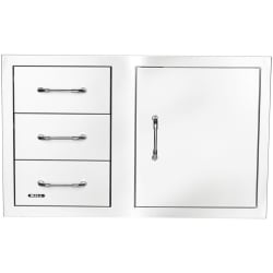 3 Drawer Door Combo  - 38-Inch Stainless Steel 3 Drawer Door Combo view