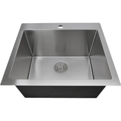 25 Inch Dualmount Single Bowl Kitchen Sink  - 25 Inch Dualmount Single Bowl Kitchen Sink with 16 Gauge Stainless Steel view