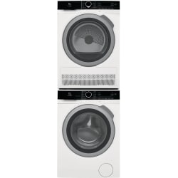Stacked Electric Dryer and Front Load Washer Set in White - Stacked Washer & Dryer Set with Front Load Washer & Ventless Dryer in White view