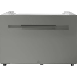 24 Inch Dryer Pedestal  - 24 Inch Dryer Pedestal with Pull-Out Storage in Pearl Steel view