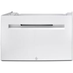 24 Inch Washer Pedestal  - 24 Inch Washer Pedestal with Pull-Out Storage in White view