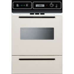 24 Inch Single Gas Wall Oven - 24" Single Gas Oven with Lower Broiler Compartment in Bisque view