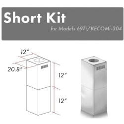 2 Pcs. 12 In. Short Chimney Pieces for 7 Ft. to 8 Ft. Ceilings - Short Chimney Pieces view
