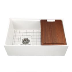 30 Inch Reversible Workstation Farmhouse Fireclay Single Bowl Sink  - 30 Inch Reversible Workstation Farmhouse Fireclay Single Bowl Sink view