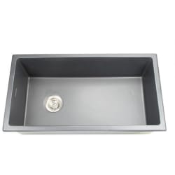 34 Inch Dualmount Weellfleet Fireclay Single Bowl Kitchen Sink - 34 Inch Dualmount Weellfleet Fireclay Single Bowl Kitchen view
