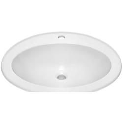 22 Inch Oval Porcelain Top Mount Bathroom Sink  - 22 Inch Oval Porcelain Top Mount Bathroom Sink view