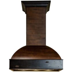 36 Inch Wall Mount Range Hood - Wall Mount Range Hood in Antigua and Walnut view