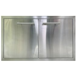 36 Inch Sealed Pantry with Rugged 304 Stainless Steel Welded Construction, Twin Gasketed Doors, 3 Slide Out Stainless Steel Drawers and 2 Adjustable Wire Shelves - 36 Inch Sealed Pantry view