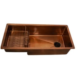 39 Inch Undermount Smooth Cooper Kitchen Sink  - 39 Inch Undermount Smooth Cooper Kitchen Sink view