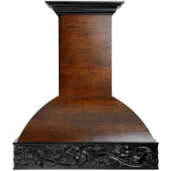 Wooden Wall Mount Range Hood - Front View view