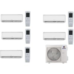 42,000 BTU Condenser  - 42,000 BTU Condenser with 5 9,000 BTU Indoor Units Mini Split System view