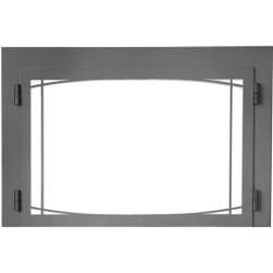 Wrought Iron Zen Modern Door  - Zen Modern Door with Safety Barrier in Wrought Iron view