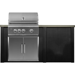 72 Inch Outdoor Kitchen Island  - 72" Brushed Black Outdoor Kitchen Island view