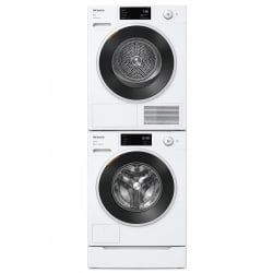 Stacking Kit  - Stacking Kit with Pull out Tray Front Load Washer and Heat Pump Dryer Set in White view